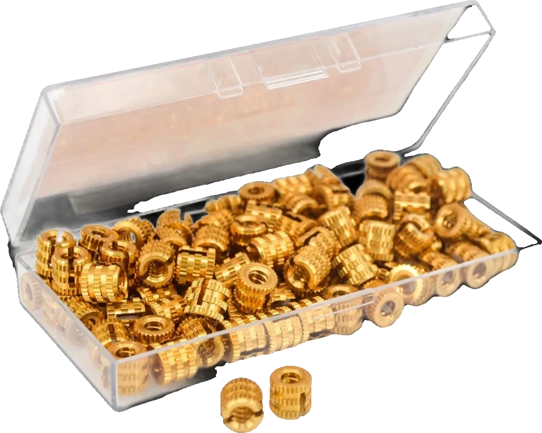 Box mit 100 Einschlag-Messingeinsätzen 8,5 mm