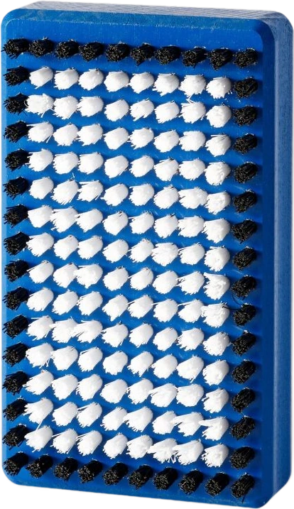 Spazzola manuale rettangolare in nylon dura 125 x 70 mm