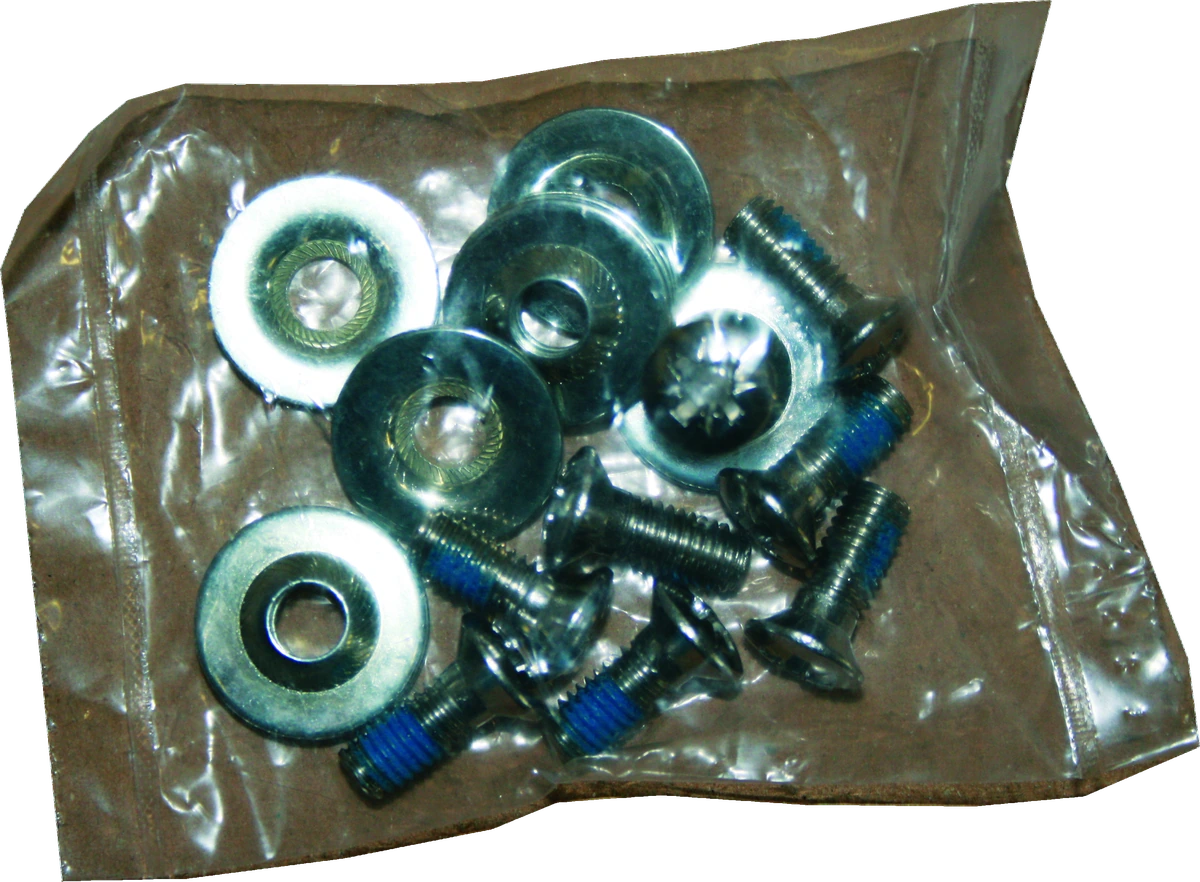 Burton-Set: 8 Edelstahlschrauben 16 mm + 8 Unterlegscheiben